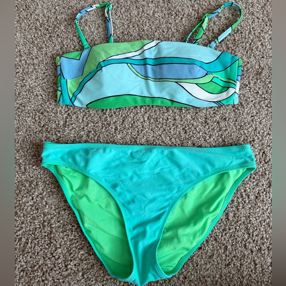 Aerie Blue and Green Bikini Set